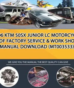 2006 Ktm 50Sx Junior Lc Motorcycle Pdf Factory Service & Work Shop Manual Download (MT003533)