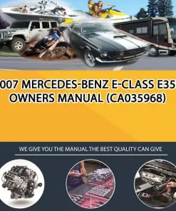2007 Mercedes-Benz E-Class E350 Owners Manual (CA035968)