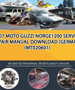 2007 Moto Guzzi Norge1200 Service Repair Manual Download (German) (MT020601)