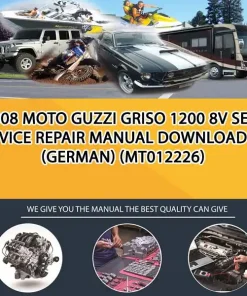 2008 Moto Guzzi Griso 1200 8V Service Repair Manual Download (German) (MT012226)