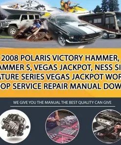 2008 Polaris Victory Hammer, Hammer S, Vegas Jackpot, Ness Signature Series Vegas Jackpot Workshop Service Repair Manual Downloa (MT003676)