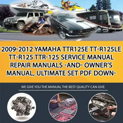 2009-2012 Yamaha Ttr125E Tt-R125Le Tt-R125 Ttr-125 Service Manual Repair Manuals -And- Owner'S Manual, Ultimate Set Pdf Download (MT028003)