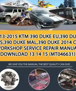2013-2015 Ktm 390 Duke Eu,390 Duke Aus,390 Duke Mal,390 Duke 2014 Col Workshop Service Repair Manual Download 13 14 15 (MT046631)