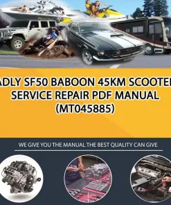 Adly Sf50 Baboon 45Km Scooter Service Repair Pdf Manual (MT045885)