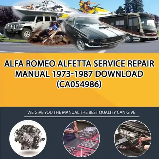 Alfa Romeo Alfetta Service Repair Manual 1973-1987 Download (CA054986)