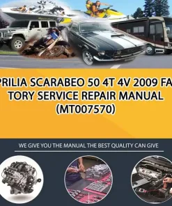 Aprilia Scarabeo 50 4T 4V 2009 Factory Service Repair Manual (MT007570)