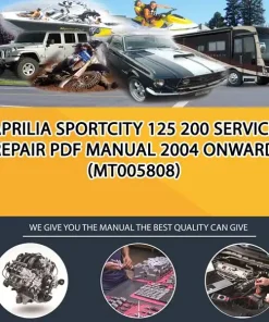 Aprilia Sportcity 125 200 Service Repair Pdf Manual 2004 Onward (MT005808)