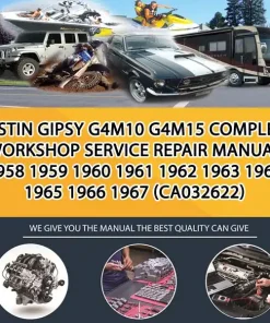 Austin Gipsy G4M10 G4M15 Complete Workshop Service Repair Manual 1958 1959 1960 1961 1962 1963 1964 1965 1966 1967 (CA032622)
