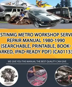 AustinMg Metro Workshop Service Repair Manual 1980-1990 (Searchable, Printable, Bookmarked, Ipad-Ready Pdf) (CA011336)