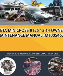 Beta Minicross R125 12 14 Owner Maintenance Manual (MT005467)