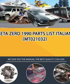 Beta Zero 1990 Parts List Italian (MT021032)