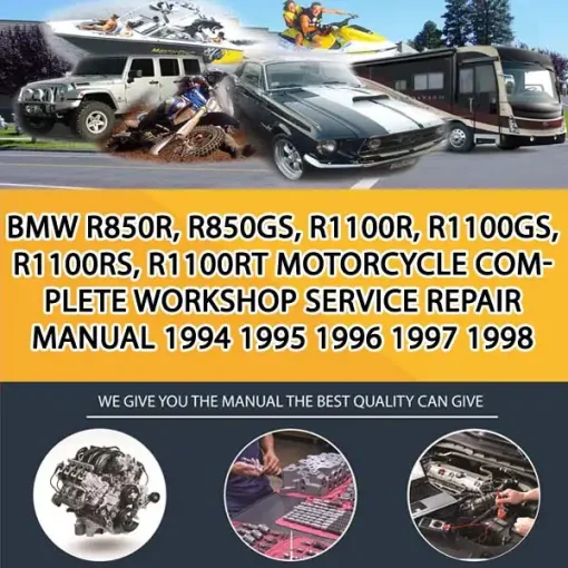 Bmw R850R, R850Gs, R1100R, R1100Gs, R1100Rs, R1100Rt Motorcycle Complete Workshop Service Repair Manual 1994 1995 1996 1997 1998 (MT019758)