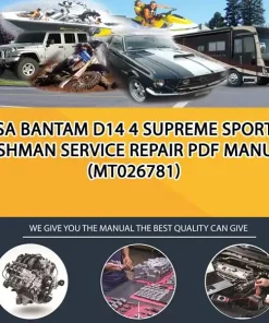 Bsa Bantam D14 4 Supreme Sports Bushman Service Repair Pdf Manual (MT026781)