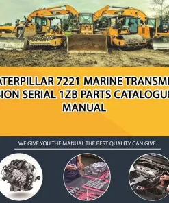 Caterpillar 7221 Marine Transmission Serial 1ZB Parts Catalogue Manual