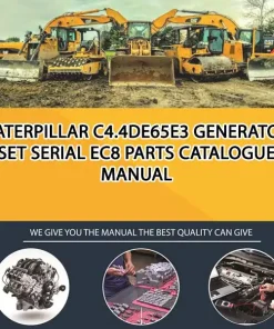 Caterpillar C4.4De65E3 Generator Set Serial EC8 Parts Catalogue Manual