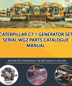 Caterpillar C7.1 Generator Set Serial WG2 Parts Catalogue Manual