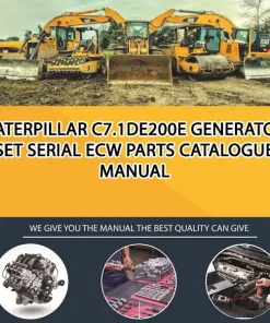 Caterpillar C7.1De200E Generator Set Serial ECW Parts Catalogue Manual