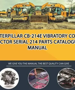 Caterpillar Cb-214E Vibratory Compactor Serial 214 Parts Catalogue Manual