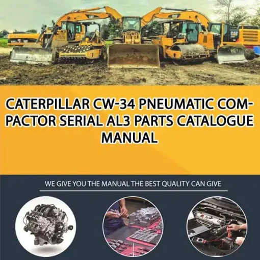 Caterpillar Cw-34 Pneumatic Compactor Serial AL3 Parts Catalogue Manual