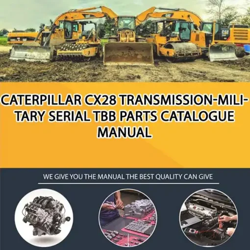 Caterpillar Cx28 Transmission-Military Serial TBB Parts Catalogue Manual
