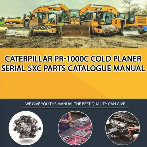 Caterpillar Pr-1000C Cold Planer Serial 5XC Parts Catalogue Manual