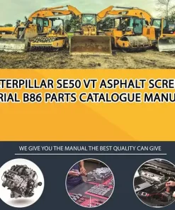 Caterpillar Se50 Vt Asphalt Screed Serial B86 Parts Catalogue Manual
