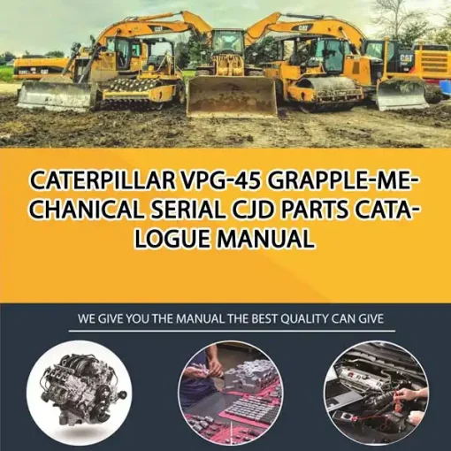 Caterpillar Vpg-45 Grapple-Mechanical Serial CJD Parts Catalogue Manual