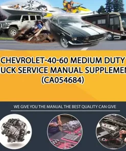 Chevrolet-40-60 Medium Duty Truck Service Manual Supplement (CA054684)