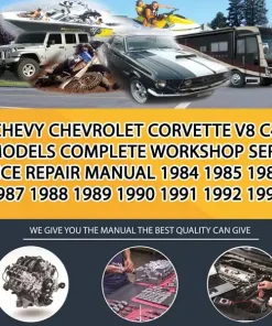 Chevy Chevrolet Corvette V8 C4 Models Complete Workshop Service Repair Manual 1984 1985 1986 1987 1988 1989 1990 1991 1992 1993 (CA022878)