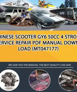 Chinese Scooter Gy6 50Cc 4 Stroke Service Repair Pdf Manual Download (MT047177)