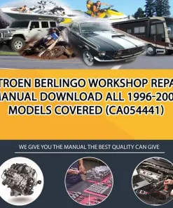 Citroen Berlingo Workshop Repair Manual Download All 1996-2005 Models Covered (CA054441)