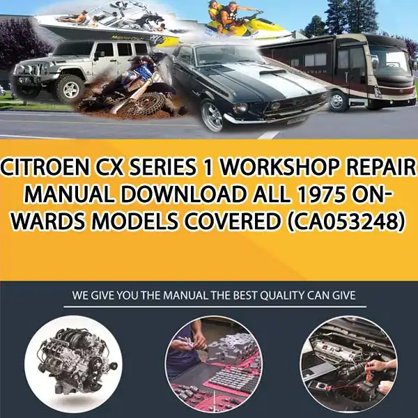 Citroen Cx Series 1 Workshop Repair Manual Download All 1975 Onwards Models Covered (CA053248)