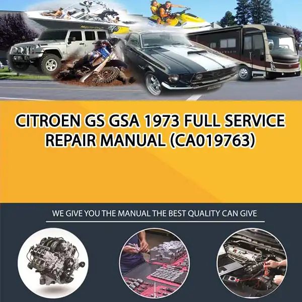 Citroen Gs Gsa 1973 Full Service Repair Manual (CA019763)