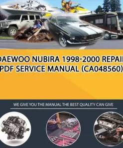 Daewoo Nubira 1998-2000 Repair Pdf Service Manual (CA048560)