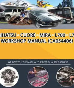 Daihatsu - Cuore - Mira - L700 - L701 Workshop Manual (CA054406)