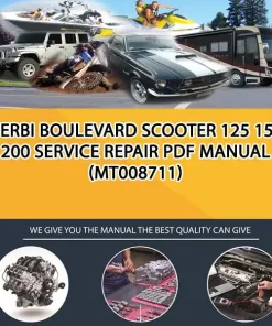 Derbi Boulevard Scooter 125 150 200 Service Repair Pdf Manual (MT008711)