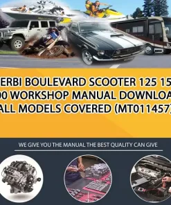 Derbi Boulevard Scooter 125 150 200 Workshop Manual Download All Models Covered (MT011457)