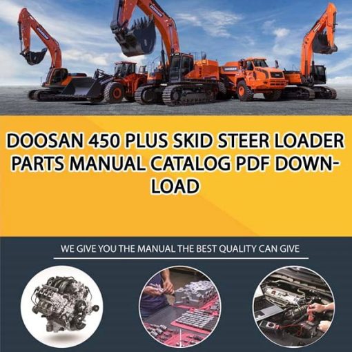 Doosan 450 PLUS Skid Steer Loader Parts manual catalog PDF Download