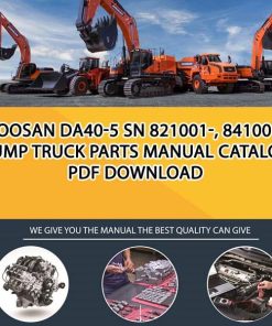 Doosan DA40-5 SN 821001-, 841001- Dump Truck Parts manual catalog PDF Download