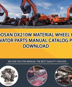 Doosan DX210W MATERIAL Wheel Excavator Parts manual catalog PDF Download