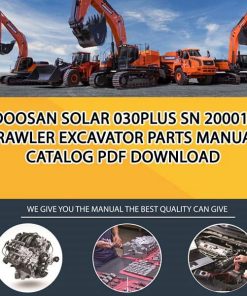 Doosan SOLAR 030PLUS SN 20001- Crawler Excavator Parts manual catalog PDF Download