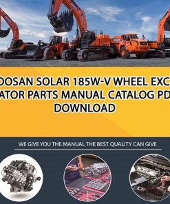 Doosan SOLAR 185W-V Wheel Excavator Parts manual catalog PDF Download