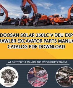 Doosan SOLAR 250LC-V DEU EXP Crawler Excavator Parts manual catalog PDF Download