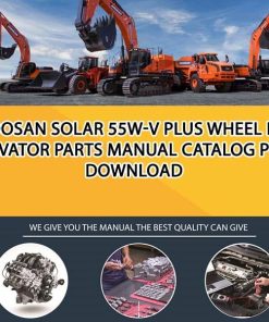 Doosan SOLAR 55W-V PLUS Wheel Excavator Parts manual catalog PDF Download