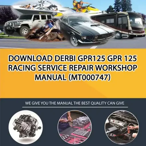 Download Derbi Gpr125 Gpr 125 Racing Service Repair Workshop Manual (MT000747)