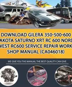 Download Gilera 350-500-600 Dakota Saturno Xrt Rc 600 Nordwest Rc600 Service Repair Workshop Manual (CA046018)