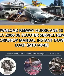 Download Keeway Hurricane 50 90 50Cc 2006 06 Scooter Service Repair Workshop Manual Instant Download (MT014845)