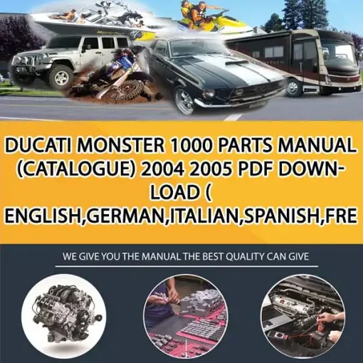 Ducati Monster 1000 Parts Manual (Catalogue) 2004 2005 Pdf Download ( English,German,Italian,Spanish,French) (MT032384)