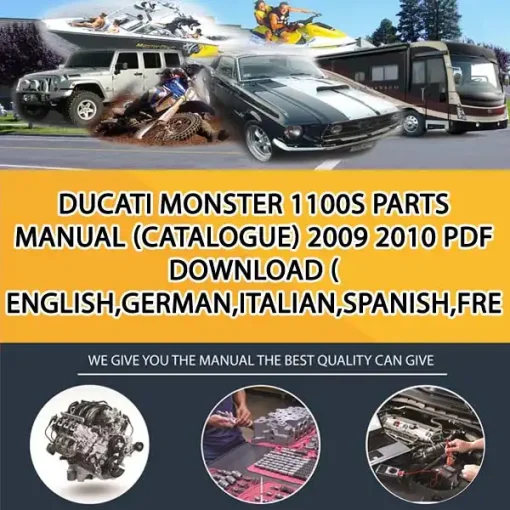 Ducati Monster 1100S Parts Manual (Catalogue) 2009 2010 Pdf Download ( English,German,Italian,Spanish,French) (MT007060)