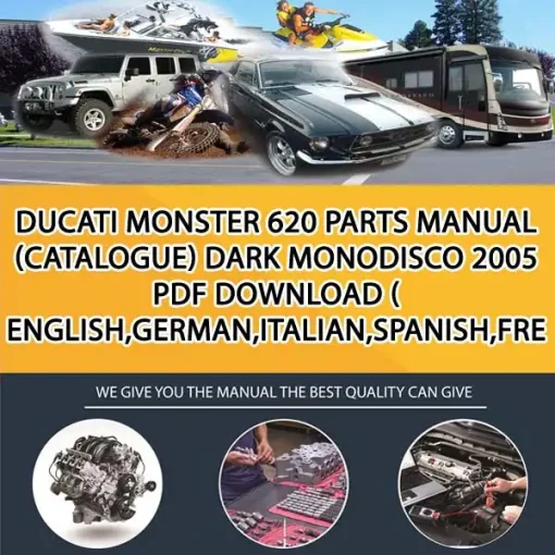 Ducati Monster 620 Parts Manual (Catalogue) Dark Monodisco 2005 Pdf Download ( English,German,Italian,Spanish,French) (MT010023)
